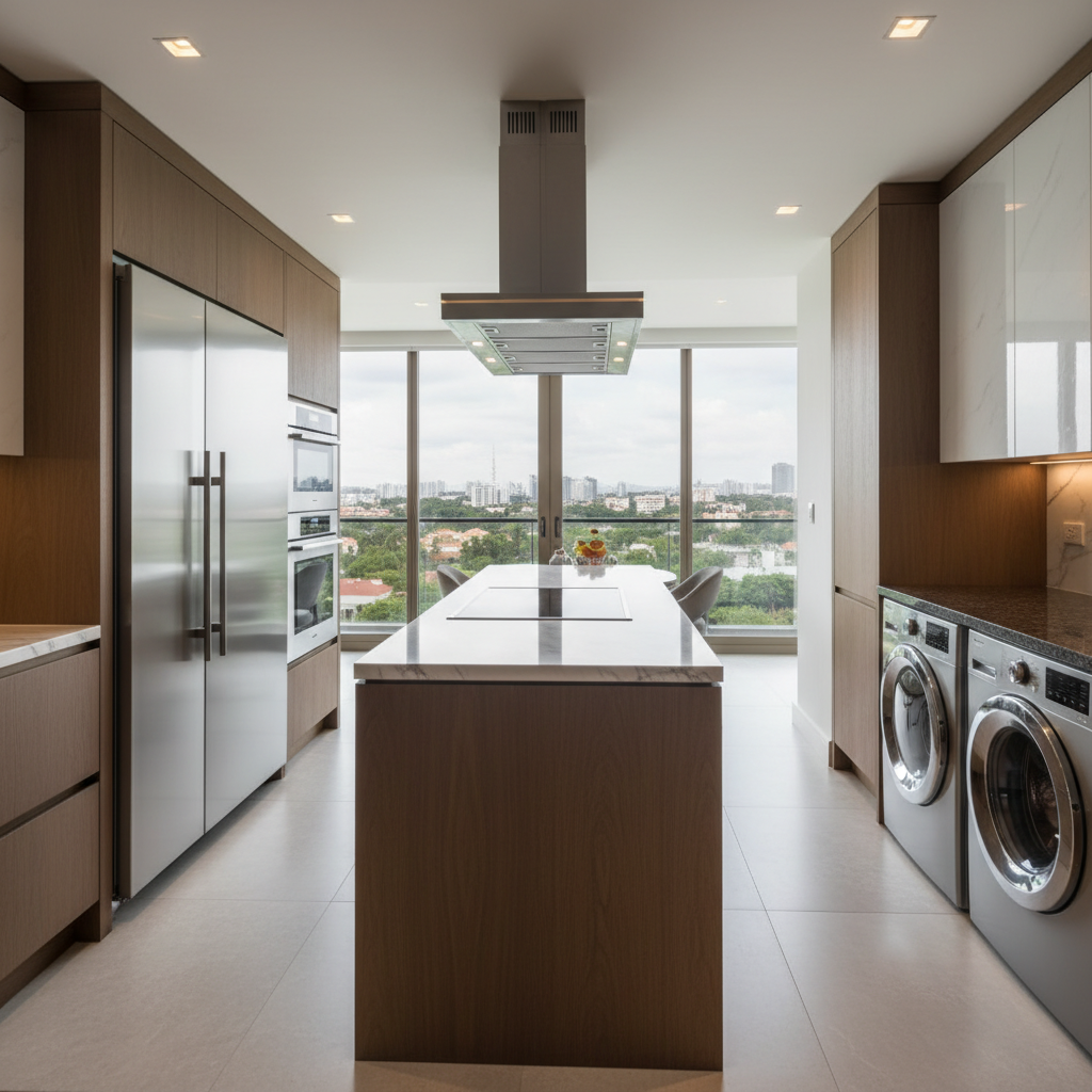 Premium household appliances in a luxury home environment