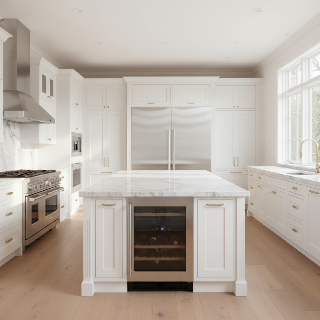 Luxury kitchen with Thermador-style built-in appliances